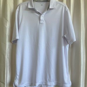 SAKS FIFTH AVENUE white polo.  XL/TG